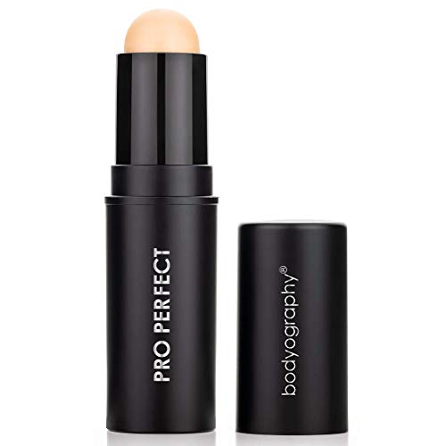 Bodyography Pro Perfect Foundation Stick - Demi-Matte Finish with A Natural Look - Enhancer for Concealing, Highlighting, and Contouring - Vitamin C & E (Cream)