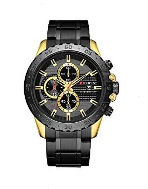 CURREN Anself 8334 Man Watch Man Sport Watch Man Waterproof Outdoor Wristwatch Man Watch Man Quartz Business Watch Male Watch for Men - Black
