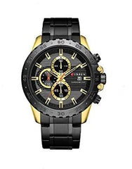 CURREN Anself 8334 Man Watch Man Sport Watch Man Waterproof Outdoor Wristwatch Man Watch Man Quartz Business Watch Male Watch for Men - Black