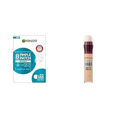 Garnier Skin Active Micellar Water Classic 400ml - Makeup Remover + Maybelline Instant Anti Age Eraser Eye Concealer, Dark Circles and Blemish, Ultra Blendable Formula 01 Light