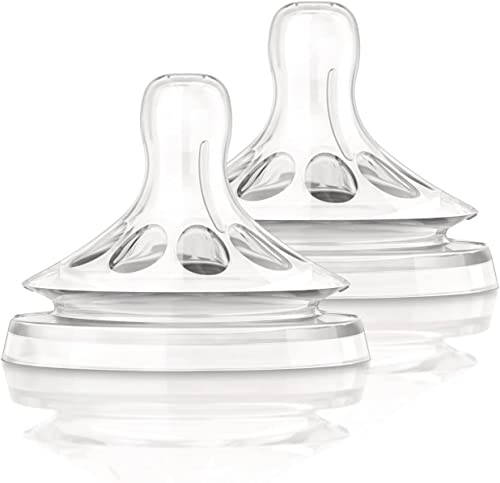 Philips AVENT Natural Baby Bottle, Fast Flow, 6M+, 2pk, Clear