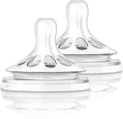 Philips AVENT Natural Baby Bottle, Fast Flow, 6M+, 2pk, Clear