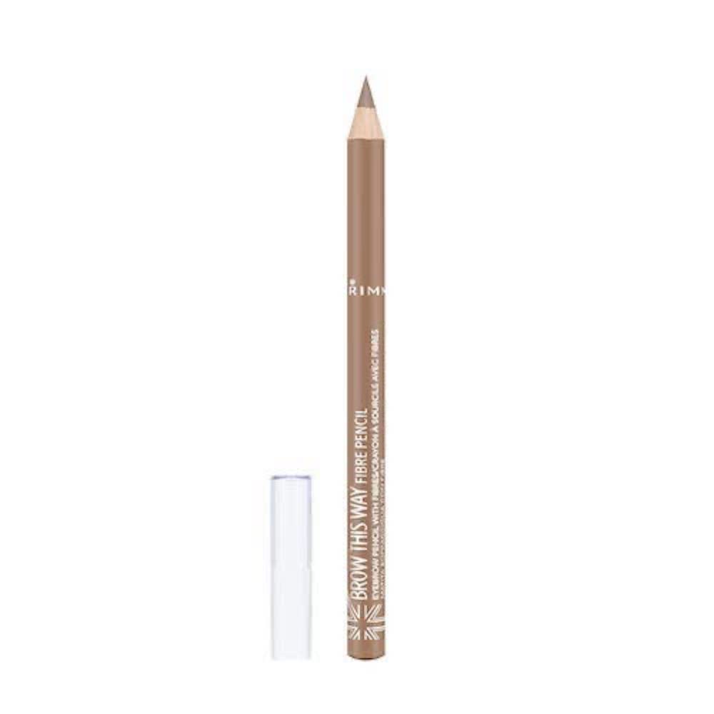 Rimmel London Brow This Way Fibre Pencil, Softly Defines and Thickens Eyebrows, Light, 1.1 g