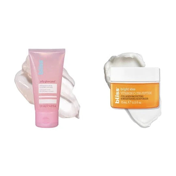 Bliss Jelly Glow Peel + Bright Idea Vitamin C Moisturizer Duo