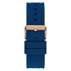 GUESS Men's 46mm Watch - Black Strap Black Dial Two-Tone Case