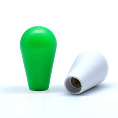 Arcity 2 Pcs Arcade Joystick Oval Bat Top Topper Knob Ball Top Handle Knob American Type Style Green and White for Zippy SANWA SEIMITSU Arcade1up Machine Console Cabinet New