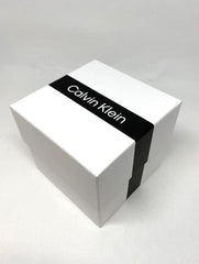 Calvin Klein Modern Mesh Men's Black Dial, Black Leather Watch + Calvin Klein Iconic Id, Men's Necklace