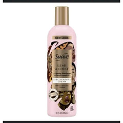 Suave Professionals for Natural Hair Shea Butter and Coconut Oil for Wavy to Curly Hair Paraben free and Dye free Hair Cream, 12 oz