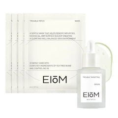 EIOM Calming Acne Care Duo – Trouble Targeting Serum & Patch Mask with Tea Tree, Hyaluronic Acid & Salicylic Acid for Sensitive, Blemish-Prone Skin