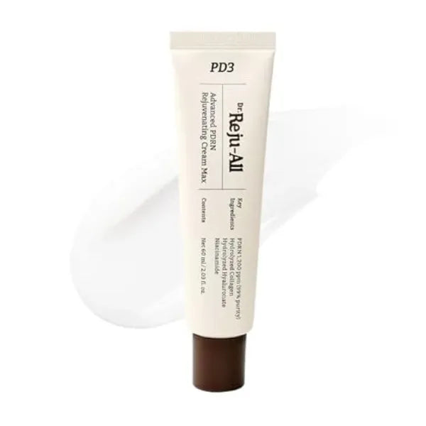 Dr.Reju All Advanced PDRN Rejuvenating Cream Max 99% Pure Salmon DNA Gel Type Face Moisturizer Optimal 1200ppm for Glass Skin & Plumping Korean Pharmacy Anti Aging Skin Care Face Cream 2 Fl Oz