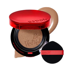 Espoir Be Velvet Cushion Foundation | Quick and Easy Coverage with Long-lasting Color by Zero Oxidation, Velvety Smooth Finish & Lightweight Formula, Vegan, Korean Makeup - 0.46 oz