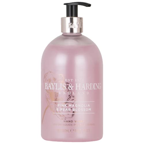 Baylis & Harding Pink Magnolia Luxury Hand Wash with Added Moisturizers, 500 ml | Dermatologically Tested and Paraben Free Handwash