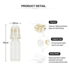 KYTRIBE Derma Roller Stamp Titanium Needles skin care system used For Body& Face/Acne/Surgical/Burn Scars/Wrinkles/Stretch Marks/Enlarged Pores (Hydra Needle 64-0.5mm)