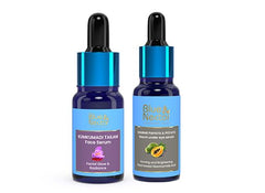 Blue Nectar Dark Circles Under Eye Serum with Plant Based Niacinamide from Potato (30ml) along with Kumkumadi Face Oil, crafted with natural herbs for radiant skin (10ml)