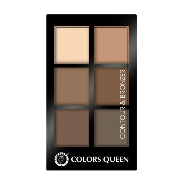 Colors Queen [Pack of 2] Contour & Bronzer Palette, Matte Finish, Blendable, Creamy Texture (#01, Pack of 2)