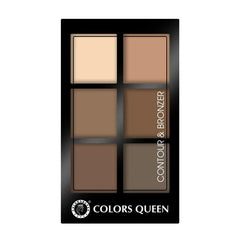 Colors Queen [Pack of 2] Contour & Bronzer Palette, Matte Finish, Blendable, Creamy Texture (#01, Pack of 2)
