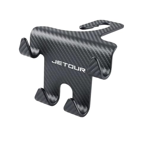 Amexim Jetour Branded Rear Seat Hook Bracket for Storage Rack | Carbon-fiber Mobile Phone Holder for back Seat Passangers