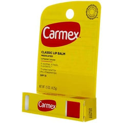 Carmex Classic Lip Balm SPF 15 Lip Protectant, 0.15 Ounce Pack of 3 (Stick in Blister Pack)