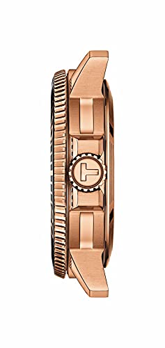 Tissot Mens Seastar 1000 Powermatic 80 316L Stainless Steel case with Rose  Gold PVD Coating Automatic Watches, Black, Rubber, 21 (T1204073705101)