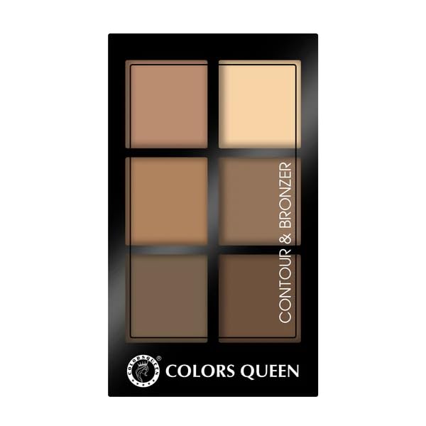 Colors Queen [Pack of 2] Contour & Bronzer Palette, Matte Finish, Blendable, Creamy Texture (#03, Pack of 2)