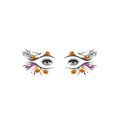 10-Pack Halloween Eye Tattoos - Waterproof, Realistic, Colourful Fake Tattoo Stickers for Halloween party