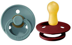 BIBS Baby Pacifier | BPA-Free Natural Rubber | Made in Denmark | Island Sea/Wine 2-Pack (6-18 Months)