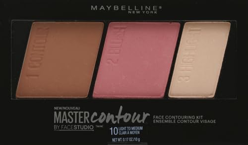 Maybelline New York Facestudio Master Contour Face Contouring Kit, Light to Medium, 1 Count