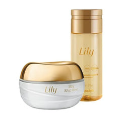 O BOTICARIO Lily Luxury Body Care Gift Set, 2-Piece | Includes satin hydrating body cream and scented body oil. Provides superior fragrance layering over generic body lotions.