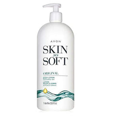 Avon Skin So Soft Original Bonus-Size Body Lotion with Jojoba Oil, Lightweight Moisturizing Lotion for Normal to Dry Skin, Fresh Scent, 33.8 fl oz