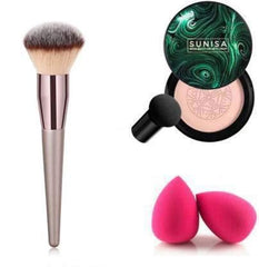 PUKA Air Cushion Mushroom BB & CC Cream Foundation Waterproof Liquid Foundation Foundation Face Blush Powder Brush