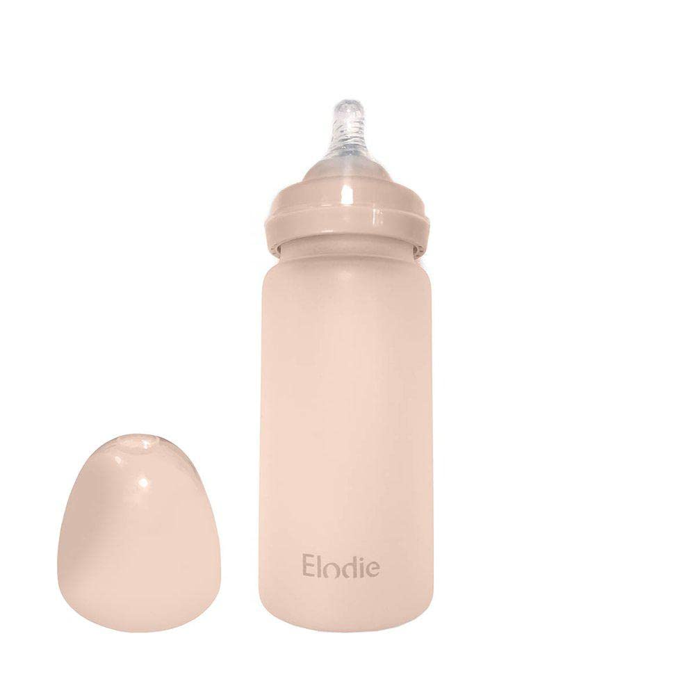 Elodie Details Baby Bottle, Glass Feeding Bottle, Blushing Pink