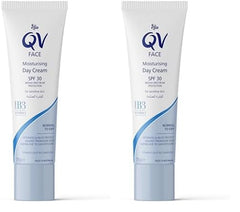 QV Face Moisturising Cream SPF 30 – Daily Hydrating & Sun Protection Moisturiser for Sensitive Skin – Lightweight Non‑Greasy Facial Lotion, 75g (Pack of 2)