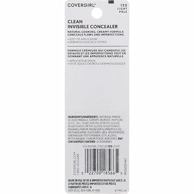 CoverGirl Invisible Concealer, Light [125], 0.32 oz (Pack of 4)