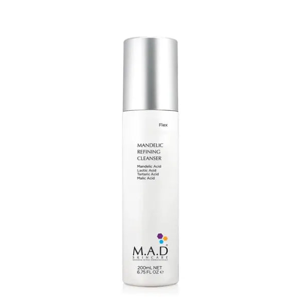 M.A.D Mandelic Refining Cleanser - Gentle Alpha-Hydroxy Acid Cocktail for Deep Cleansing, Hydration & Skin Tone Refinement - Brightening & Acne Care - Ideal for Professional Backbar & At-Home Skincare