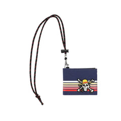 One Piece Men's Live Action Straw Hat Skull & Crossbones Navy Bifold Wallet