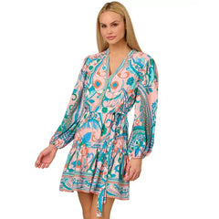 Adrianna Papell Womens Printed Shirtdress, Stylish Casual or Daytime Outfit