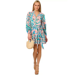 Adrianna Papell Womens Printed Shirtdress, Stylish Casual or Daytime Outfit