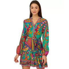 Adrianna Papell Womens Printed Shirtdress, Stylish Casual or Daytime Outfit