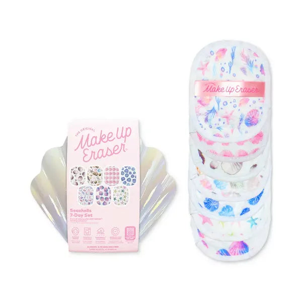MakeUp Eraser 7 Pc Seashells Makeup Removing Cloth Set