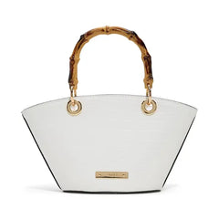 ALDO Sicia Mini Satchel Bag, Chic and Compact Handbag for Everyday Use, White