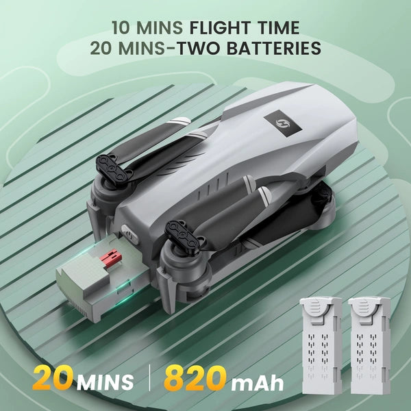 Holy Stone HS130 Drone with 1080P Camera, FPV, One-Key Start/Land, Altitude Hold, 2 Batteries – Grey