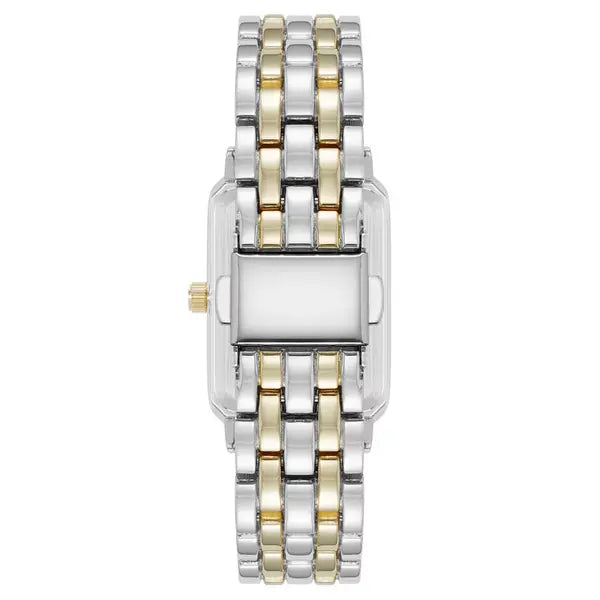 Anne Klein Womens Two Tone Rectangular Quartz Estate Watch Stylish Metal Design, 25mm