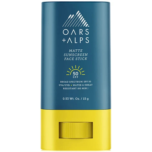 Oars + Alps Matte Sunscreen Face Stick SPF 50, 0.53 oz.