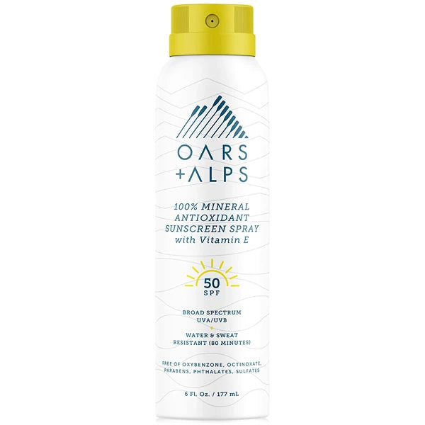 Oars + Alps Mineral Sunscreen Spray SPF 50, 6 oz.