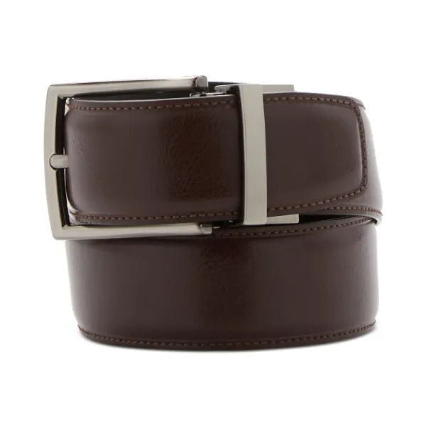Perry Ellis Portfolio Men's Shiny Reversible Belt - Black