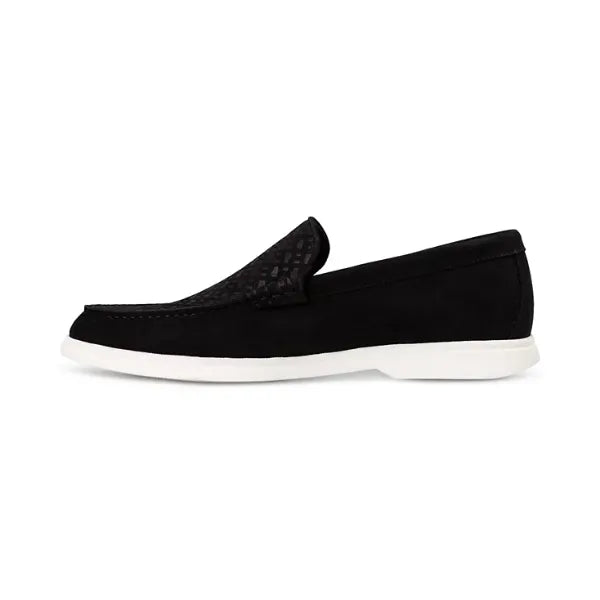 Hugo Boss Men's Sienne Embossed Monogram Loafer - Black