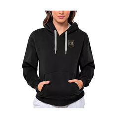 Antigua Women's Black LAFC Team Logo Victory Pullover Hoodie