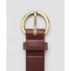 MANGO Women's Metal Rings Combined Belt - Brown