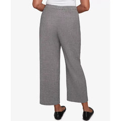 Alfred Dunner Petite Santa Barbara Button Cuffed All Around Elastic Ankle Pants