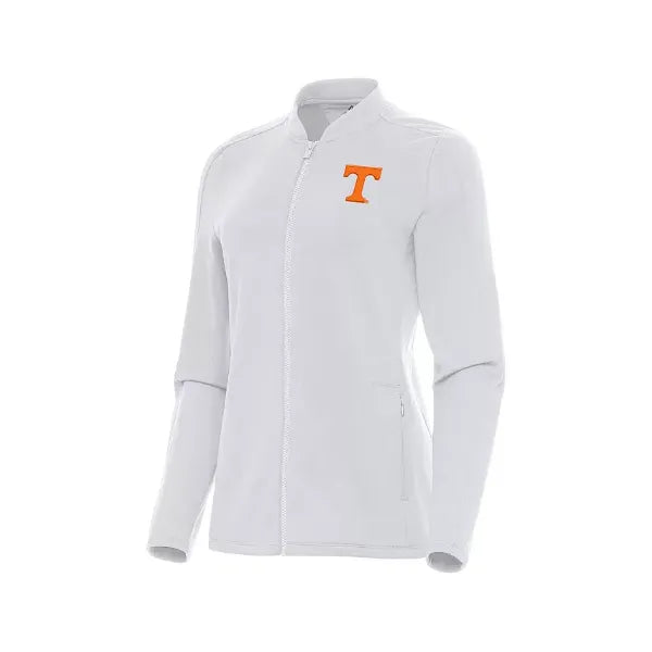 Antigua Women's White Tennessee Volunteers Continual Full-Zip Jacket